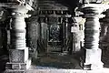 Lathe turned pillars, decorative door jamb and lintel