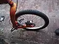 Leading link fork on a BuzBike