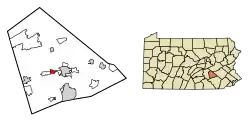 Location in Lebanon County, Pennsylvania