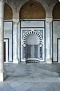 One of the hall porticos