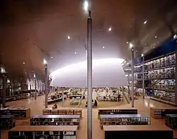 Cone inside the library