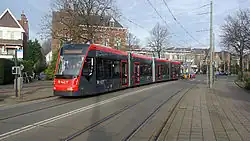 Avenio tram in Loosduinen