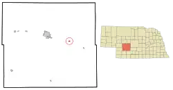 Location of Maxwell, Nebraska