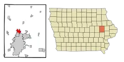 Location of Robins, Iowa