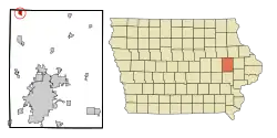 Location of Walker, Iowa