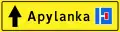 Direction to detour or bypass route (Lithuania)