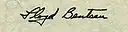 Cursive signature in ink