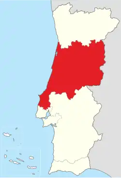 Location of the Central Region in context of the national borders until 2023