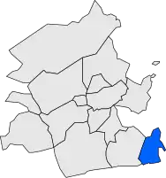 Location of Cunit within Baix Penedès, Catalonia