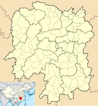 Chaling is located in Hunan