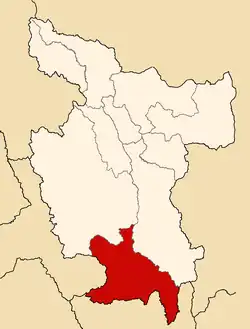 Location of Tocache in the San Martín Region