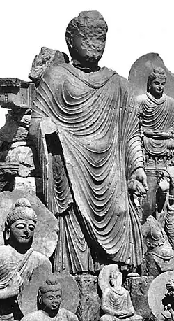 A Loriyan Tangai Buddha from the same period as the Buddha dated "Year 318".[2]