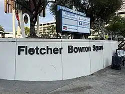 Plaza signage, 2022