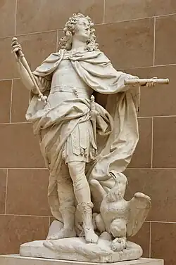 Louis XV as Jupiter; 1731; probably marble; height: 1.95 m, width: 1.20 m, depth: 68&nbsp;cm