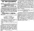 19th century Newspaper clipping from Thibodaux