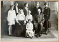 Májek family – family photo after 1936 – top row – Anna, Helena, František, Mária – middle row – Júlia, Helena (mother), Ján, Jozef (father) – bottom row – Berta.