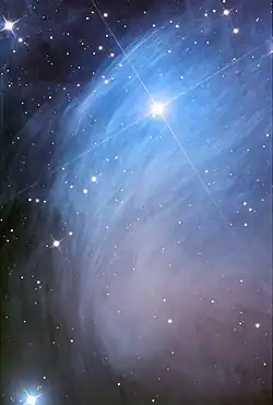 The Merope Nebula surrounding the star Merope
