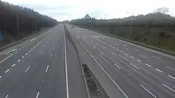 Deserted M50 motorway near Castleknock