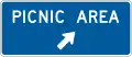 D5-10a Picnic area (diagonal right arrow)