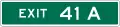 E1-5bP 1 or 2 Digit Exit Number with single letter suffix (plaque)