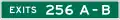 E1-5eP 3 Digit Exit Number with dual letter suffix (plaque)