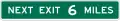 E2-1P Next Exit (1 Line) (Plaque)