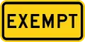 W10-1aP Exempt (plaque)