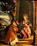 Madonna and Child with Holy Bishop