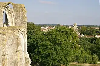 Maillezais seen from the Abbey of Saint-Pierre
