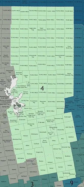 Map of Maine's 4th State Senate district