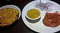 Served with dal fry and makke ki roti