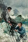 Man in Rigging (1918) oil on canvas, 30-inch. by 20-inch.