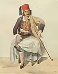 Man smoking.
