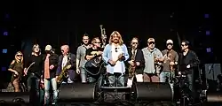 Mandoki Soulmates band performing with instruments.
