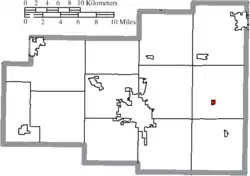 Location of Lafayette in Allen County