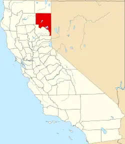 Location in the state of California