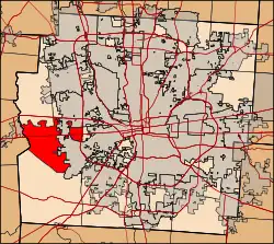 Location of Prairie Township in Franklin County