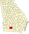 Map of Georgia highlighting Colquitt County