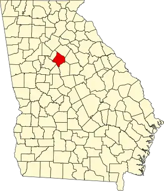 Map of Georgia highlighting Newton County
