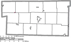 Location of Nashville in Holmes County