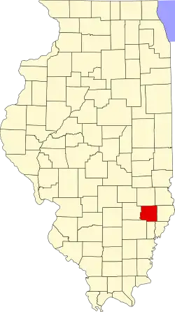 Map of Illinois highlighting Richland County
