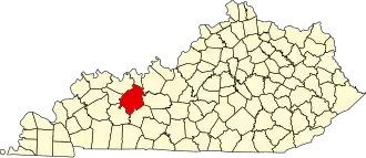 Map of Kentucky highlighting Ohio County