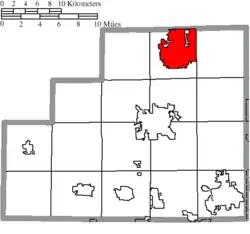 Location of Brunswick in Medina County, Ohio