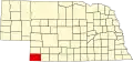 Map of Nebraska highlighting Dundy County