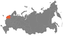 Map of Northwestern economic region