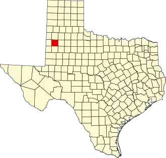 State map highlighting Hockley County