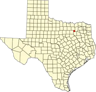 State map highlighting Rockwall County