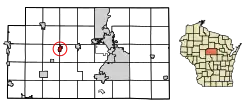 Location of Edgar in Marathon County, Wisconsin.