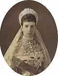 Maria Feodorovna Princess Dagmar of Denmark. by Sergei Lvovich Levitsky and Rafail Sergeevich Levitsky.(1881) The Di Rocco Wieler Private Collection, Toronto, Canada