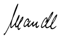 Signature of Maria Mandl